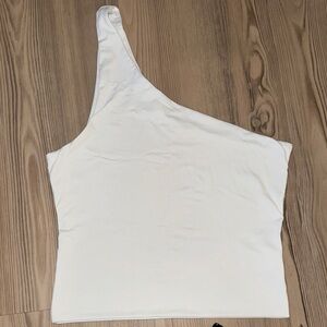 Elegant One-Shoulder White Top